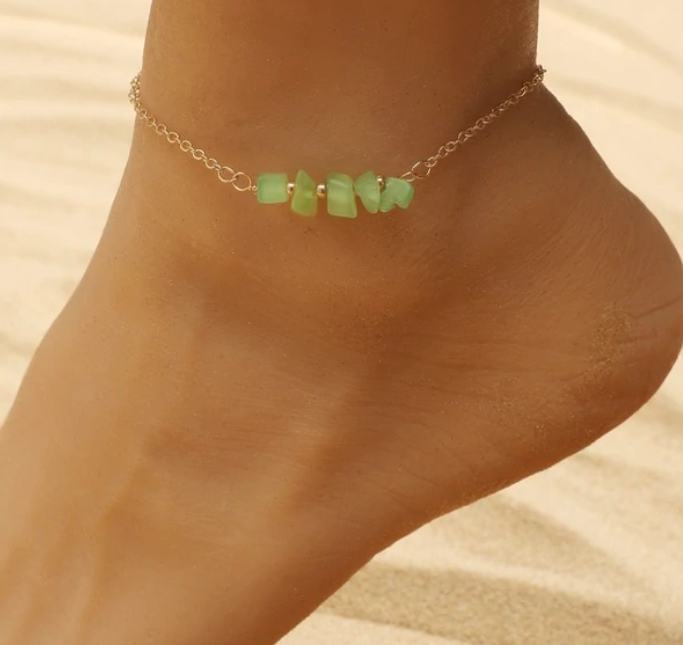 Jaded Gold Anklet